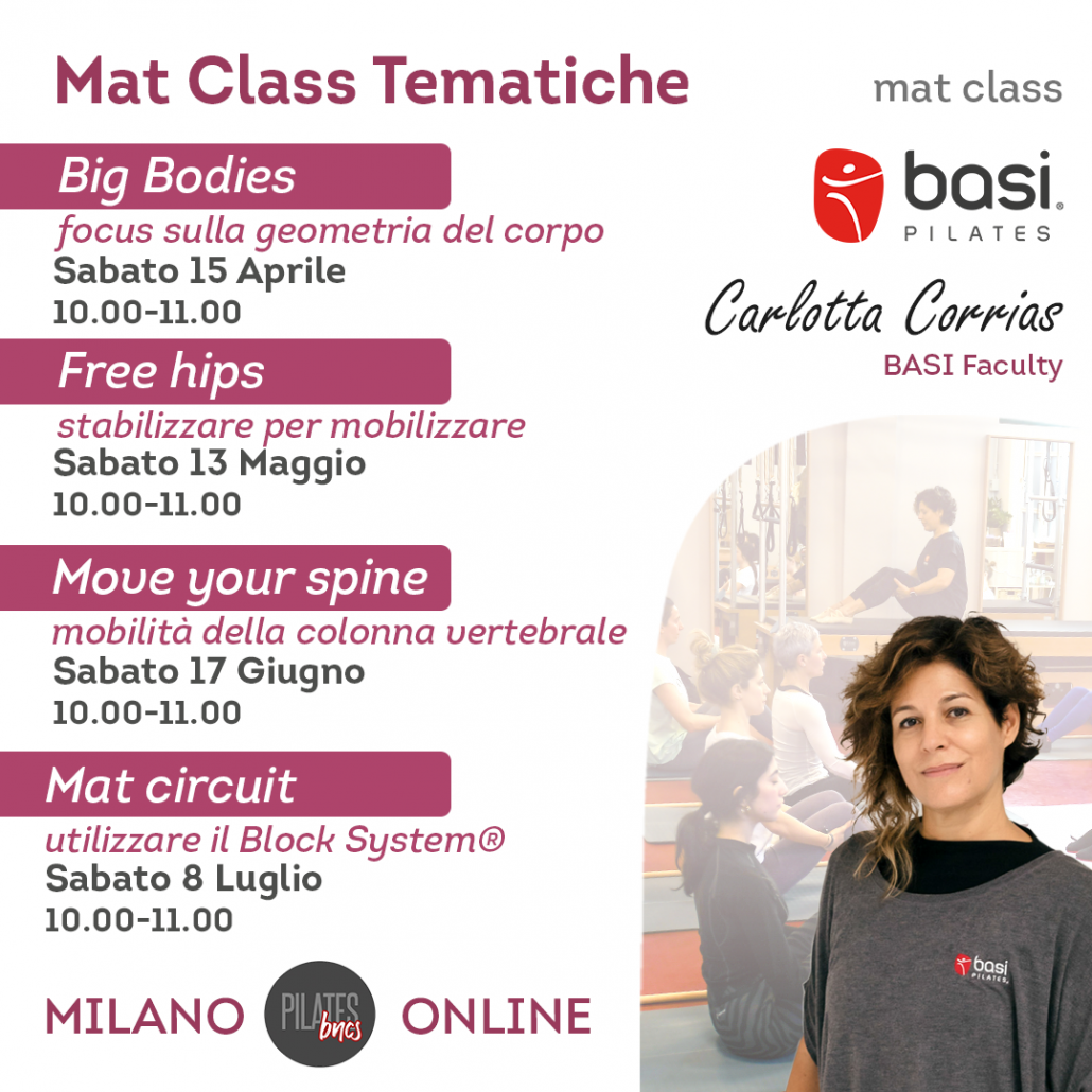 MAT CLASS – Move your spine ( mobilità della colonna vertebrale con focus sulla parte toracica)